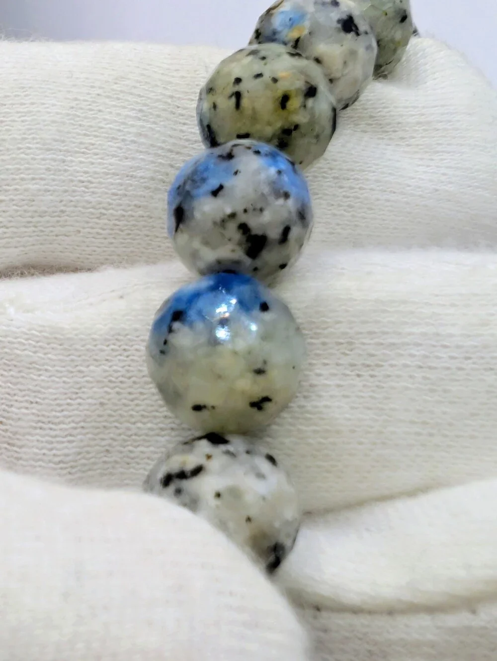Faceted K2 Jasper Beaded Bracelet -10mm